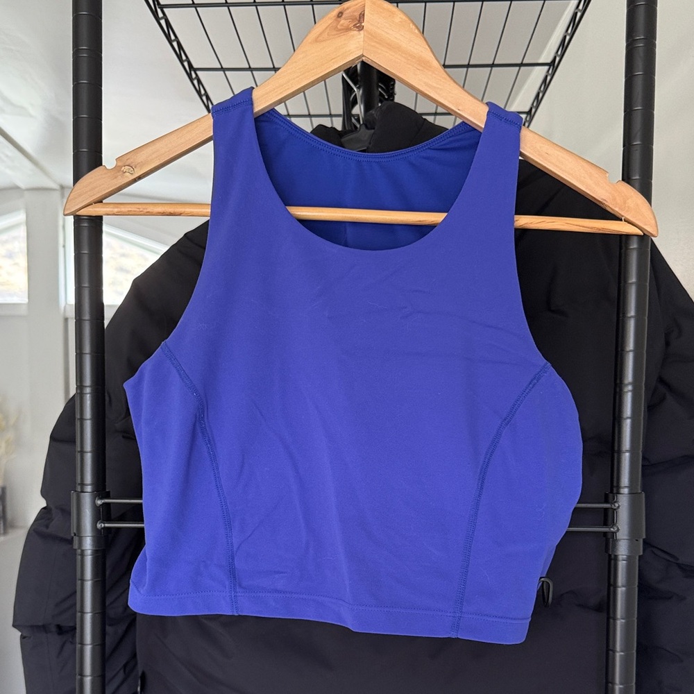Zella Blue Padded Athletic Crop Top
